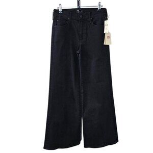 MOTHER The Twister Sneak Jeans, in Pitch, High Rise, Wide Leg, Black, Size 26P